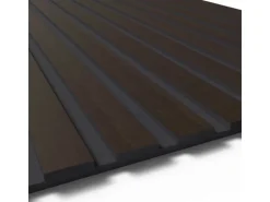 Designpaneel Geräucherte Eiche MDF Schwarz mit Furnier 60 cm x 240 cm