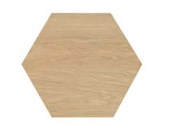 Designpaneel Hexagon Eiche Clear MDF Schwarz 25 cm x 25 cm 3 Stück