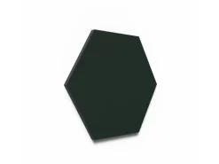 Designpaneel Hexagon Lino Conifer Clear MDF Schwarz 25 cm x 25 cm 3 Stück