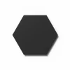 Designpaneel Hexagon Lino Nero Clear MDF Schwarz 25 cm x 25 cm 3 Stück