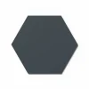 Designpaneel Hexagon Lino Smokey Blue Clear MDF Schwarz 50 cm x 50 cm 3 Stück