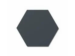 Designpaneel Hexagon Lino Smokey Blue Clear MDF Schwarz 50 cm x 50 cm 3 Stück