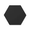 Designpaneel Hexagon Lino Nero Clear MDF Schwarz 50 cm x 50 cm 3 Stück