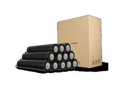 DeTec. 12 Rollen a 300 M Schwarz Stretchfolie Versandfolie Verpackungsfolie Wickelfolie