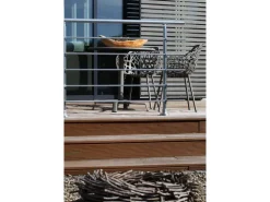 Dieda Geländerset Aluminium Eloxiert waagerechte Rundstäbe 120 cm x 150 cm