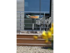 Dieda Geländerset Aluminium Eloxiert waagerechte Rundstäbe 120 cm x 150 cm