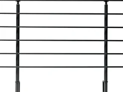 Dieda Geländerset Aluminium Anthrazit waagerechte Rundstäbe 120 cm x 150 cm