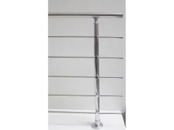 Dieda Geländerset Aluminium Eloxiert waagerechte Rundstäbe 100 cm x 150 cm