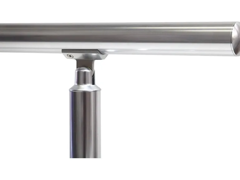 Dieda Geländerset Aluminium Eloxiert waagerechte Rundstäbe 100 cm x 150 cm