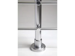 Dieda Geländerset Aluminium Eloxiert waagerechte Rundstäbe 100 cm x 150 cm