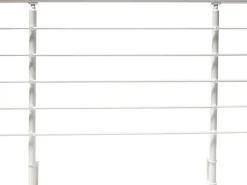 Dieda Geländerset Aluminium Weiß waagerechte Rundstäbe 120 cm x 150 cm