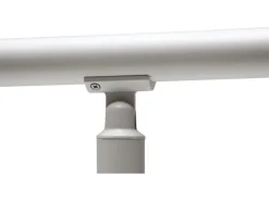 Dieda Geländerset Aluminium Weiß waagerechte Rundstäbe 120 cm x 150 cm