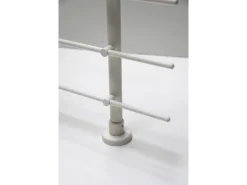 Dieda Geländerset Aluminium Weiß waagerechte Rundstäbe 120 cm x 150 cm