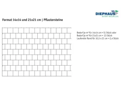 Diephaus Drainpflaster Muschelkalk 21 x 21 x 8 cm