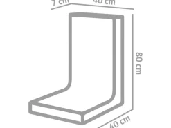 Diephaus L-Stein unbewehrt Grau 80 x 40 x 40 x 7 cm L-Stein