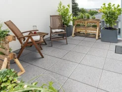 Diephaus Terrassenplatte Mirador armiert Granit-hell 40 x 40 x 4 cm