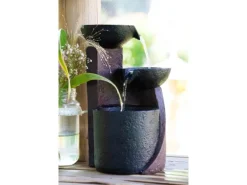 Dobar Zimmerbrunnen Kaskade in Steinoptik mit Deko-Steinen und 3 Stufen