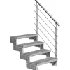 DOLLE Außentreppe Gardentop 4 Gitterroststufen 100 cm inkl. Geländer