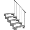 Dolle Außentreppe Gardentop 5 Gitterroststufen 80 cm inkl. Geländer