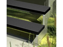 Dolle Außentreppe Gardentop 12 Trimax-Stufen 80 cm Anthrazit + Alu-Geländer