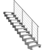 Dolle Außentreppe Gardentop 12 Gitterroststufen 80 cm + Prova-Geländer