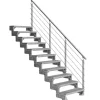 Dolle Außentreppe Gardentop 11 Gitterroststufen 80 cm + Prova-Geländer