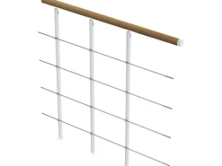 Dolle Brüstungsgeländer Boston Ergänzungsset 100 cm Weiß Handlauf Eiche FSC®