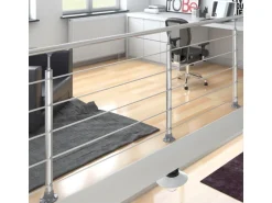 Dolle Geländer-Komplettset 150 cm Bodenmontage Aluminium