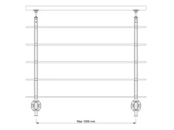 Dolle Geländer-Komplettset 150 cm Wandmontage Anthrazit