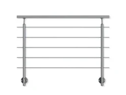 Dolle Geländer-Komplettset 150 cm Wandmontage Aluminium