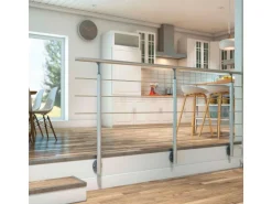 Dolle Geländer-Komplettset 150 cm Wandmontage Aluminium