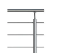 Dolle Geländer-Komplettset 150 cm Wandmontage Aluminium