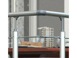 Dolle Geländer-Komplettset 150 cm Wandmontage Aluminium