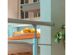 Dolle Geländer-Komplettset 150 cm Wandmontage Aluminium