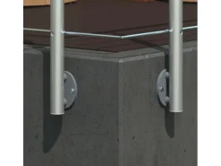 Dolle Geländer-Komplettset 150 cm Wandmontage Aluminium