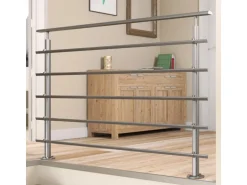 Dolle Geländerset Aluminium Tropfenform für Bodenmontage 150 cm