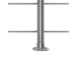 Dolle Geländerset Edelstahl 150 cm Bodenmontage