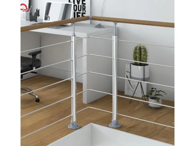 Dolle Geländerset mit Eichehandlauf für Bodenmontage 150 cm FSC®