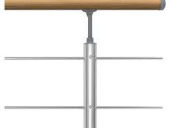 Dolle Geländerset mit Eichehandlauf für Bodenmontage 150 cm FSC®