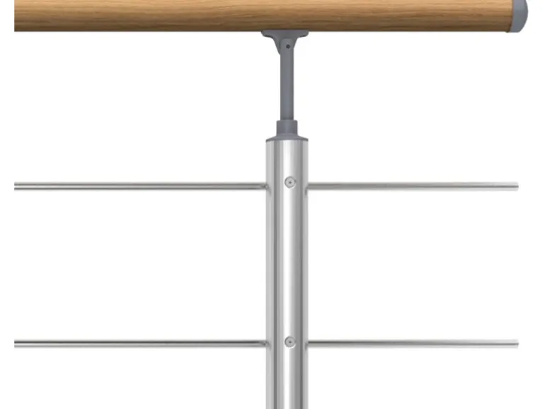 Dolle Geländerset mit Eichehandlauf für Bodenmontage 150 cm FSC®