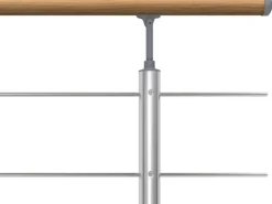 Dolle Geländerset mit Eichehandlauf für Seitenmontage 150 cm FSC®