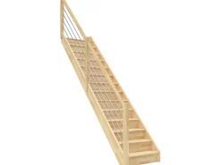 Dolle Raumspartreppe Paris Gerade Setzstufen Buche lackiert E-Geländer FSC®