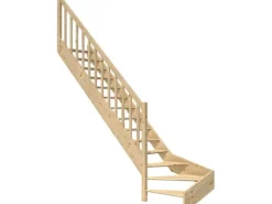 Dolle Raumspartreppe Paris 1/4-gew. Links Fichte Rechteckstabgeländer FSC®