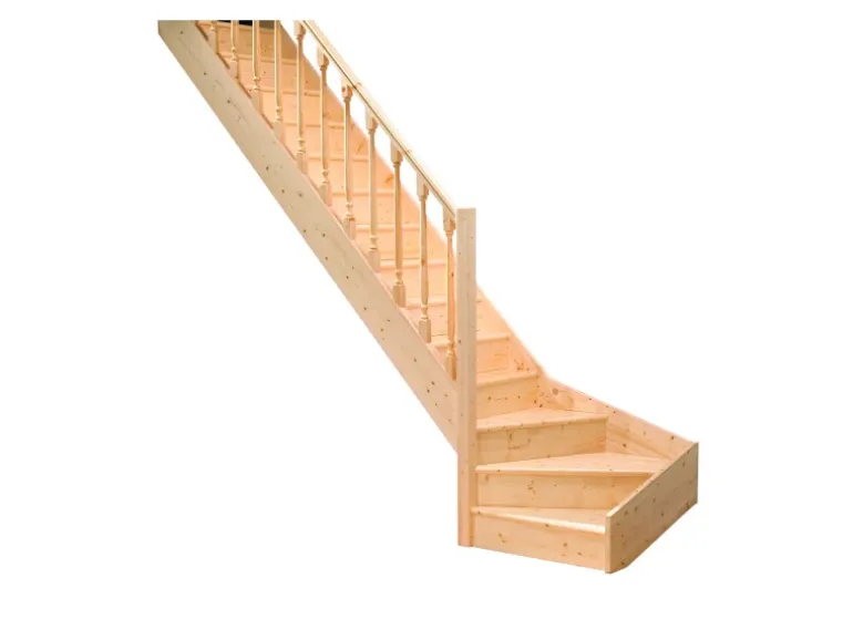 Dolle Wangentreppe Paris 1/4 gewendelt mit Setzstufen Fichte FSC