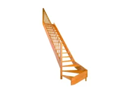 Dolle Wangentreppe Paris 1/4 gewendelt ohne Setzstufen Fichte FSC