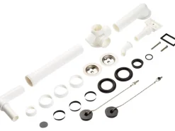 Doppelspüle Ab- und Überlaufgarnitur 47,8 mm (G1 1/2) Weiß