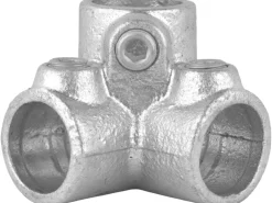 Dreiweg-Eckstück 90° Silber verzinkt für Stahlrohr Ø 2,7 cm