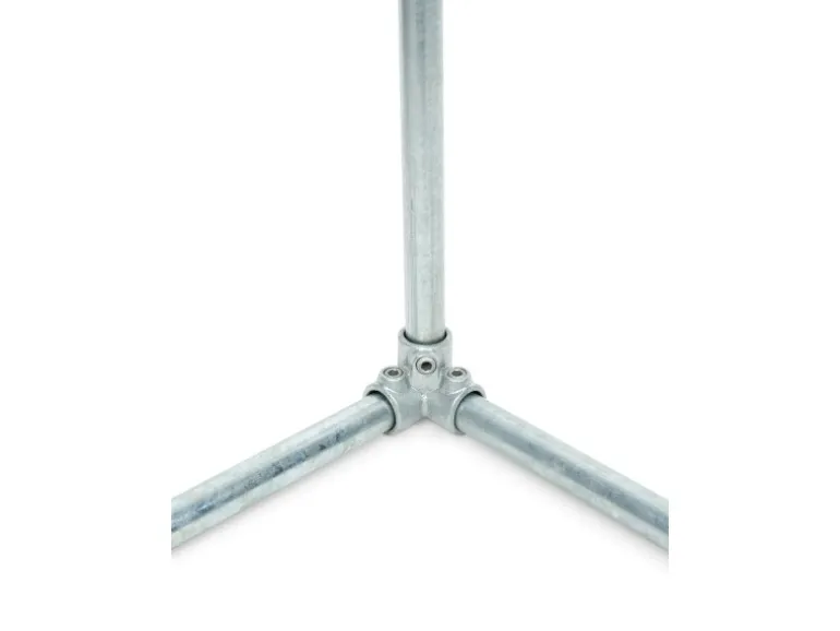 Dreiweg-Eckstück 90° Silber verzinkt für Stahlrohr Ø 2,7 cm
