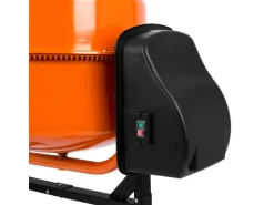 EBERTH Betonmischer 140L Elektrisch Mobil, 550W Motor, Gestell aus Stahl, Trommel Schwenkbar