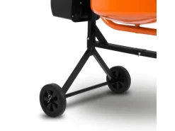 EBERTH Betonmischer 140L Elektrisch Mobil, 550W Motor, Gestell aus Stahl, Trommel Schwenkbar